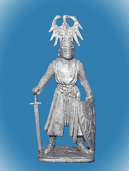 Картинка 314. Оловянный солдатик Рейнмар фон Цветер. Германия, 13 век, 54 мм  от магазина Масштаб