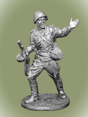 Картинка WWII-026 Оловянная миниатюра Гвардии рядовой Красной Армии, 1943-45 гг. СССР.  54 мм.  от магазина Масштаб