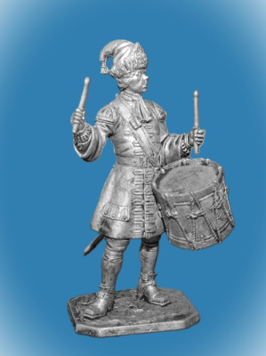 Картинка 281. Оловянный солдатик Барабанщик армии Петра 1, 54 мм  от магазина Масштаб