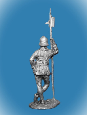 Картинка 074. Оловянный солдатик Швейцарский алебардист 15в, 54мм  от магазина Масштаб