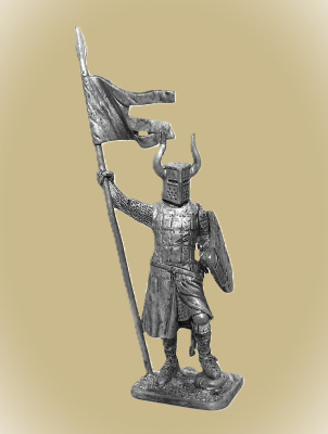 Картинка 54-35  Рыцарь тевтонского ордена, 12 век  54 мм.  от магазина Масштаб