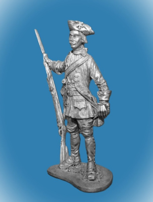 Картинка 026. Оловянный солдатик Фузелёр армейской пехоты. Россия, 1732-42 гг., 54мм  от магазина Масштаб