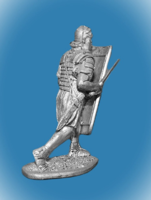 Картинка 116. Оловянный солдатик Легионер II легиона Августа. Рим, 1 век н.э., 54мм  от магазина Масштаб