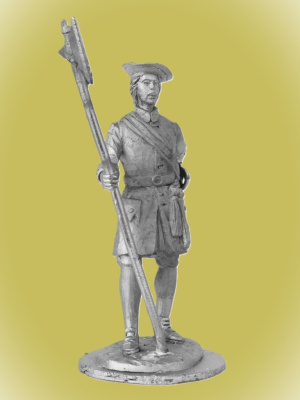 Картинка P-143 Сержант Преображенского полка, 1700 г., 54 мм, металл  от магазина Масштаб