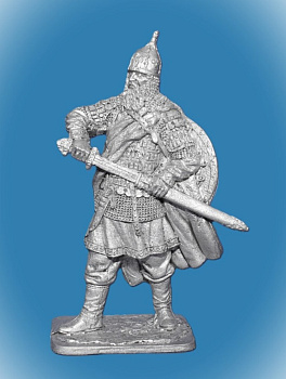 Картинка 301. Оловянный солдатик Добрыня, Воевода князя Владимира, 990 год, 54 мм  от магазина Масштаб