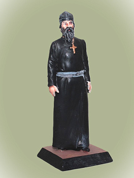 Картинка MMW0043clr Оловянная окрашен. миниатюра Монах Чернец, Русь, 13в, 54 мм  от магазина Масштаб