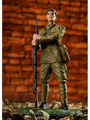 Картинка P-128 Рядовой Красной Армии, 1918 г., 54 мм, металл  от магазина Масштаб