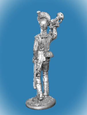 Картинка 034. Оловянный солдатик Русский трубач  артиллерийского полка, 1786-96, 54мм  от магазина Масштаб