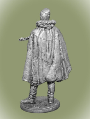 Картинка WWII-062 Красноармеец-автоматчик в плащ-палатке, 1943-45 гг. СССР, 54 мм.  от магазина Масштаб
