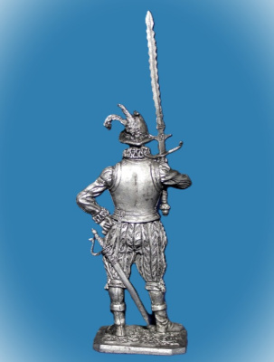 Картинка 107. Оловянный солдатик Европейский солдат с мечом, 16 век, 54мм  от магазина Масштаб