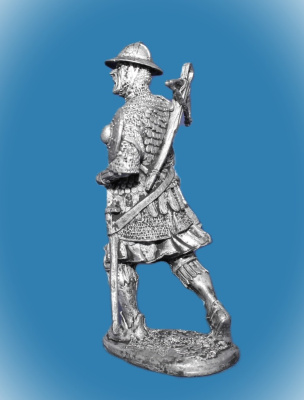 Картинка 095. Оловянный солдатик Европейский арбалетчик 14в, 54мм  от магазина Масштаб