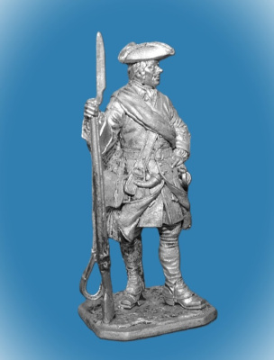 Картинка 282. Оловянный солдатик Фузилер армии Петра 1, 54 мм  от магазина Масштаб