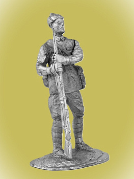 Картинка P-128 Рядовой Красной Армии, 1918 г., 54 мм, металл  от магазина Масштаб