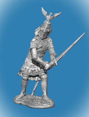 Картинка 078. Оловянный солдатик Сэр Оливер д Ингхем. Англия, 1-я пол. 14 века, 54мм  от магазина Масштаб