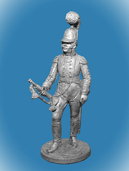 Картинка NAP-001 Оловянный солдатик Штаб-трубач Московского драгунского полка. Россия 1803-06 гг., 54мм  от магазина Масштаб