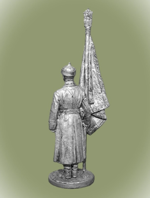 Картинка WWII-046 Старший сержант РККА со знаменем. 1941 г. СССР   54 мм.  от магазина Масштаб