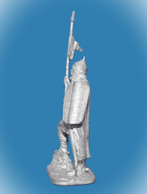 Картинка 242. Оловянный солдатик Русский конный воин, 14 век. ( пеший), 54мм  от магазина Масштаб