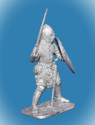 Картинка 275. Оловянный солдатик Русский воин-дружинник, 13 в., 54 мм  от магазина Масштаб
