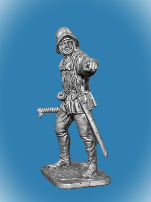 Картинка 268. Оловянный солдатик Артиллерист. Западная Европа, 15 век, 54 мм  от магазина Масштаб