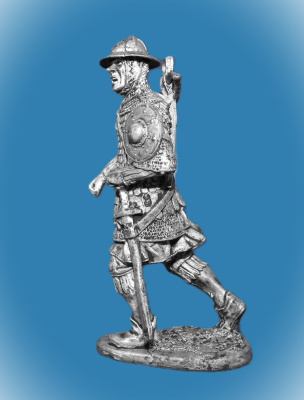 Картинка 095. Оловянный солдатик Европейский арбалетчик 14в, 54мм  от магазина Масштаб