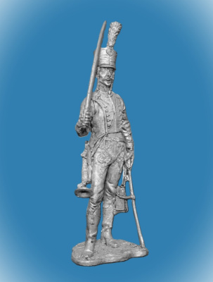 Картинка 113. Оловянный солдатик Трубач 5-го гусарского полка. Франция,1812 г., 54мм  от магазина Масштаб