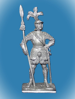 Картинка 178. Оловянный солдатик Капитан ландскнехтов, 1544 г, 54мм  от магазина Масштаб