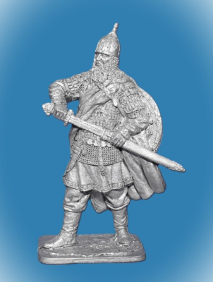 Картинка 301. Оловянный солдатик Добрыня, Воевода князя Владимира, 990 год, 54 мм  от магазина Масштаб