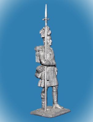 Картинка 135. Оловянный солдатик Сержант шотландской пехоты, 1815 г., 54мм  от магазина Масштаб