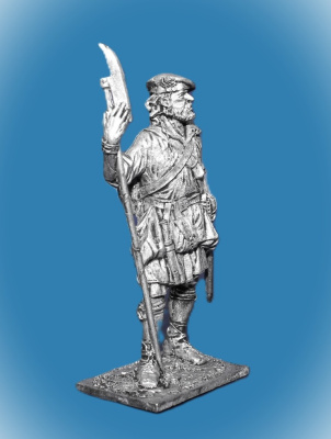 Картинка 014. Оловянный солдатик Шотландский воин, конец 17-нач.18 вв.  от магазина Масштаб