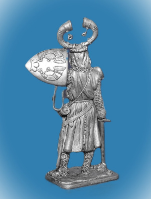 Картинка 343 Оловянный солдатик Бруно фон Хорнберг, 13 век (Herr Bruno von Hornberg), 54 мм  от магазина Масштаб