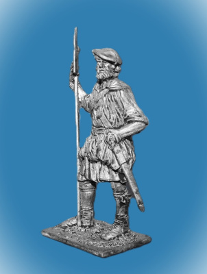 Картинка 014. Оловянный солдатик Шотландский воин, конец 17-нач.18 вв.  от магазина Масштаб