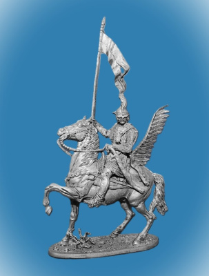 Картинка 182. Оловянный солдатик Польский гусар Придворной хоругви, 1605 г, 54мм  от магазина Масштаб