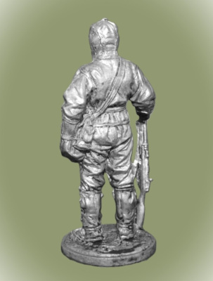 Картинка WWII-082 Оловянная фигура Солдат химических войск РККА, 1941-45гг. СССР, 1943-45 гг. СССР, 54мм  от магазина Масштаб