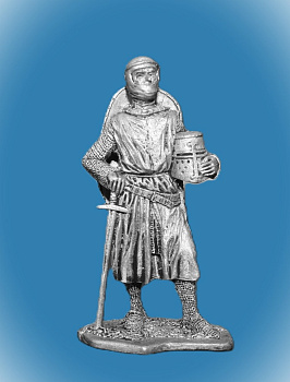 Картинка 101. Оловянный солдатик Европейский рыцарь, 13 век, 54мм  от магазина Масштаб
