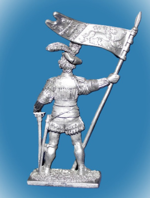 Картинка 012. Оловянный солдатик Капитан армии Генриха VIII. Англия, 1513 год  от магазина Масштаб