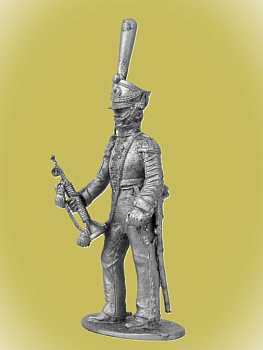 Картинка P-480 Трубач конно-егерских полков, 1813-14 гг., 54 мм, металл  от магазина Масштаб