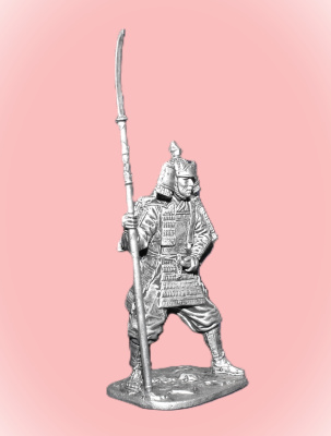 Картинка 184. Оловянный солдатик Самурай, 11-13 в, 54мм  от магазина Масштаб