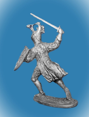 Картинка 016. Оловянный солдатик Бургундский рыцарь Робер де Мамин, нач. 15 века  от магазина Масштаб