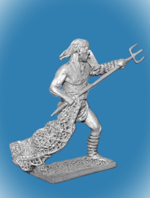 Картинка 224. Оловянный солдатик Римский гладиатор-ретиарий, 1-3 в, 54мм  от магазина Масштаб