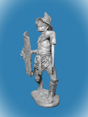 Картинка 079. Оловянный солдатик Римский гладиатор Самнит, 54мм  от магазина Масштаб