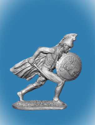 Картинка 006. Оловянный солдатик Македонский гоплит, 4 век до н.э.  от магазина Масштаб