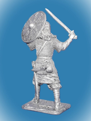 Картинка 307 Оловянный солдатик Воин-варяг. Русь, 10 век, 54 мм  от магазина Масштаб