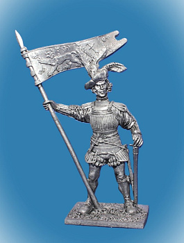 Картинка 012. Оловянный солдатик Капитан армии Генриха VIII. Англия, 1513 год  от магазина Масштаб