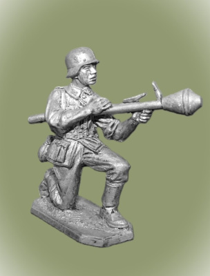 Картинка VNT-03 Оловянный солдатик Немецкий пехотинец с Фауст-патроном, 1944-45 гг., 54мм  от магазина Масштаб