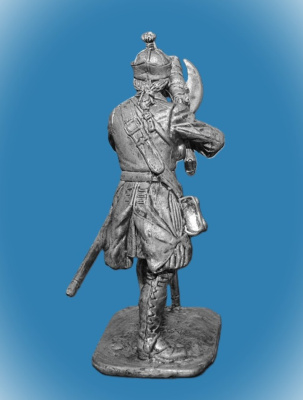 Картинка 269. Оловянный солдатик Петровский бомбардир, 1710 г., 54 мм  от магазина Масштаб