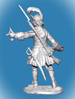 Картинка 081. Оловянный солдатик Русский гренадер ,1720г, 54мм  от магазина Масштаб