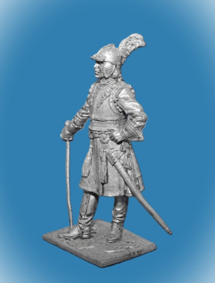 Картинка 239. Оловянный солдатик Офицер драгунских полков, 1698-1704гг. Россия, 54мм  от магазина Масштаб