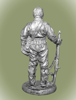 Картинка WWII-082 Оловянная фигура Солдат химических войск РККА, 1941-45гг. СССР, 1943-45 гг. СССР, 54мм  от магазина Масштаб