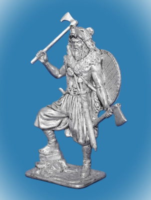Картинка 308. Оловянный солдатик Варяжский воин-берсерк, 54 мм  от магазина Масштаб
