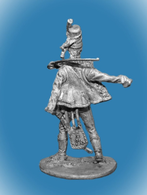 Картинка 027. Оловянный солдатик Рядовой бахмутского гусарского полка 1764-72г, 54мм  от магазина Масштаб